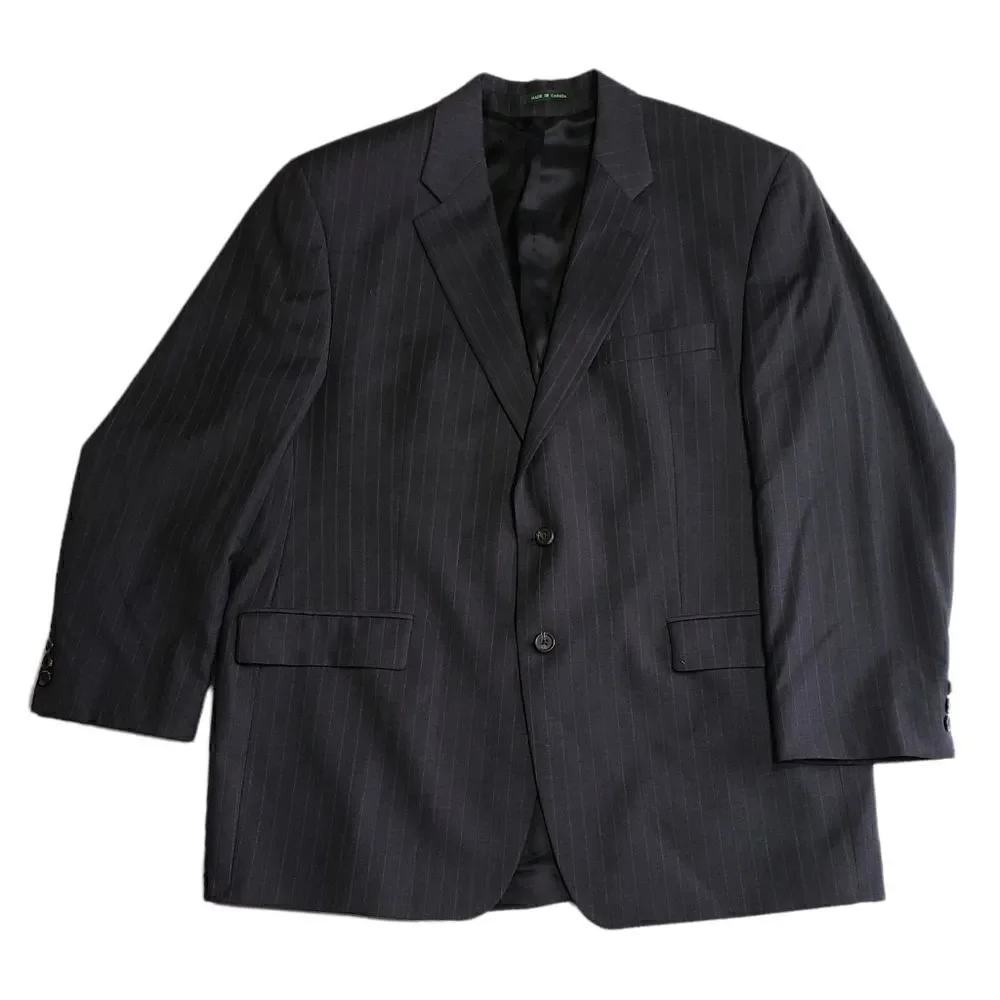 Lauren Ralph Lauren Gray Pinstriped Suit Jacket Sz 46R